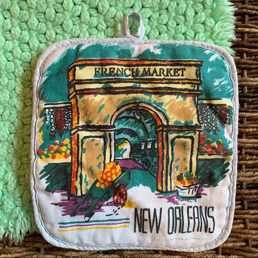 French Market New Orleans Themed Pot Holder